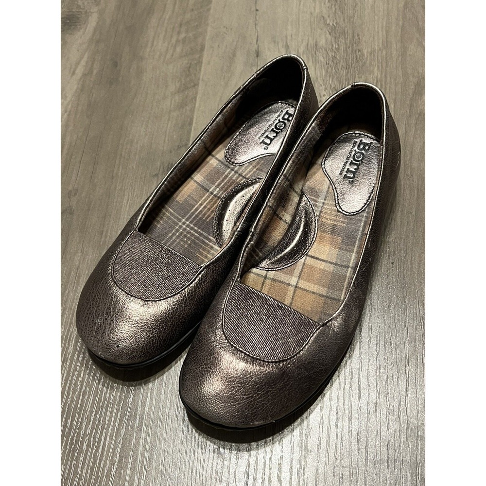 Born Women's Flats Leather Shoes Sz‎ 6 Metallic Copper Very Good Condition!